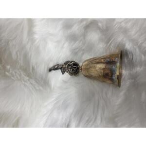 Reed & Barton Vintage Decorative Silver Plated Bell with Floral Handle